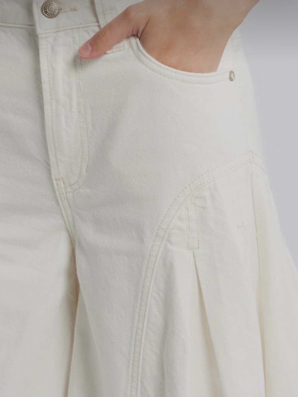 NWT Pandora Free People Cream Wide Leg Flare sz 27 Regular - Picture 8 of 8